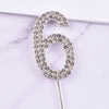 Rhinestone Number Cake Topper