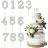 Rhinestone Number Cake Topper