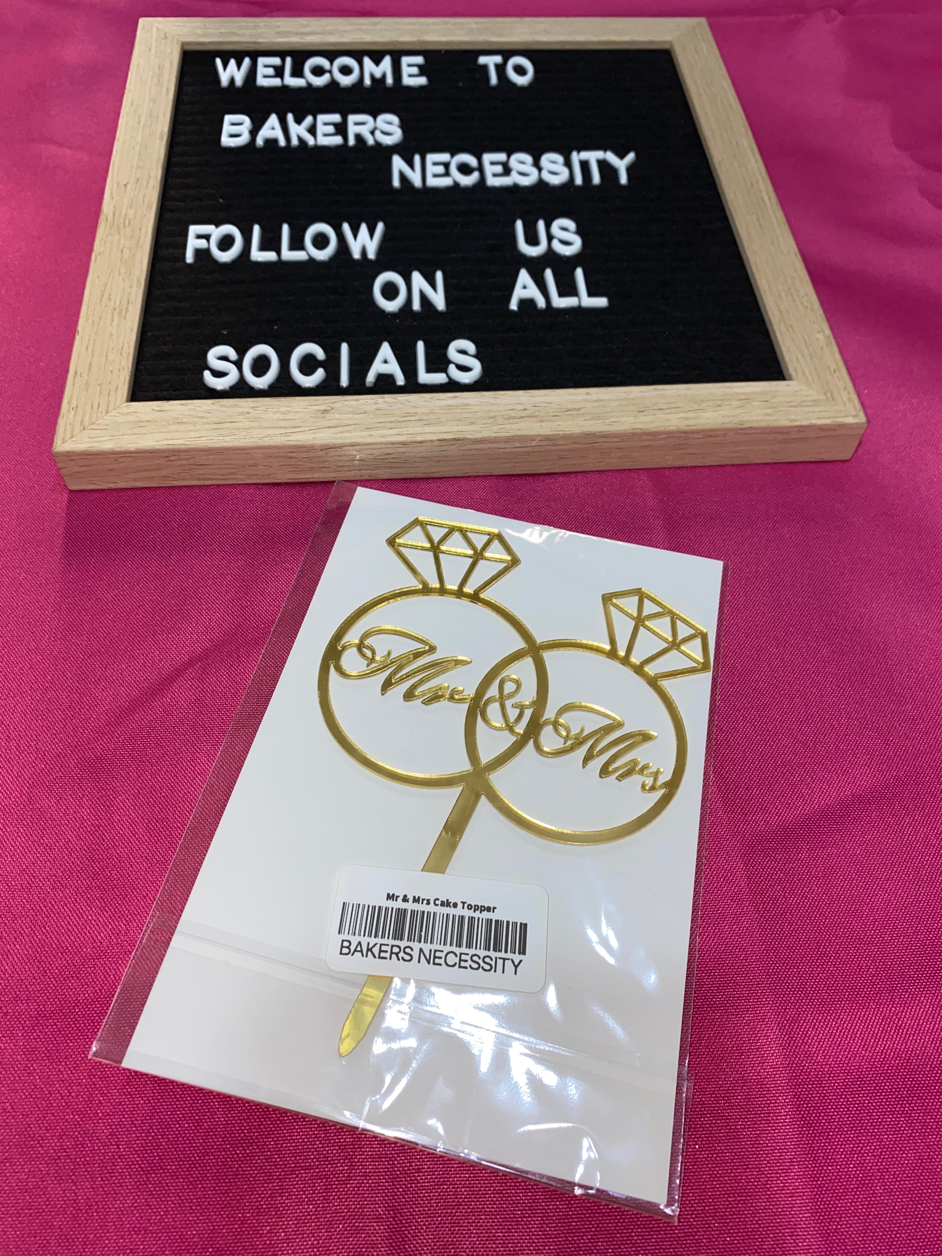 Mr & Mrs Cake Topper