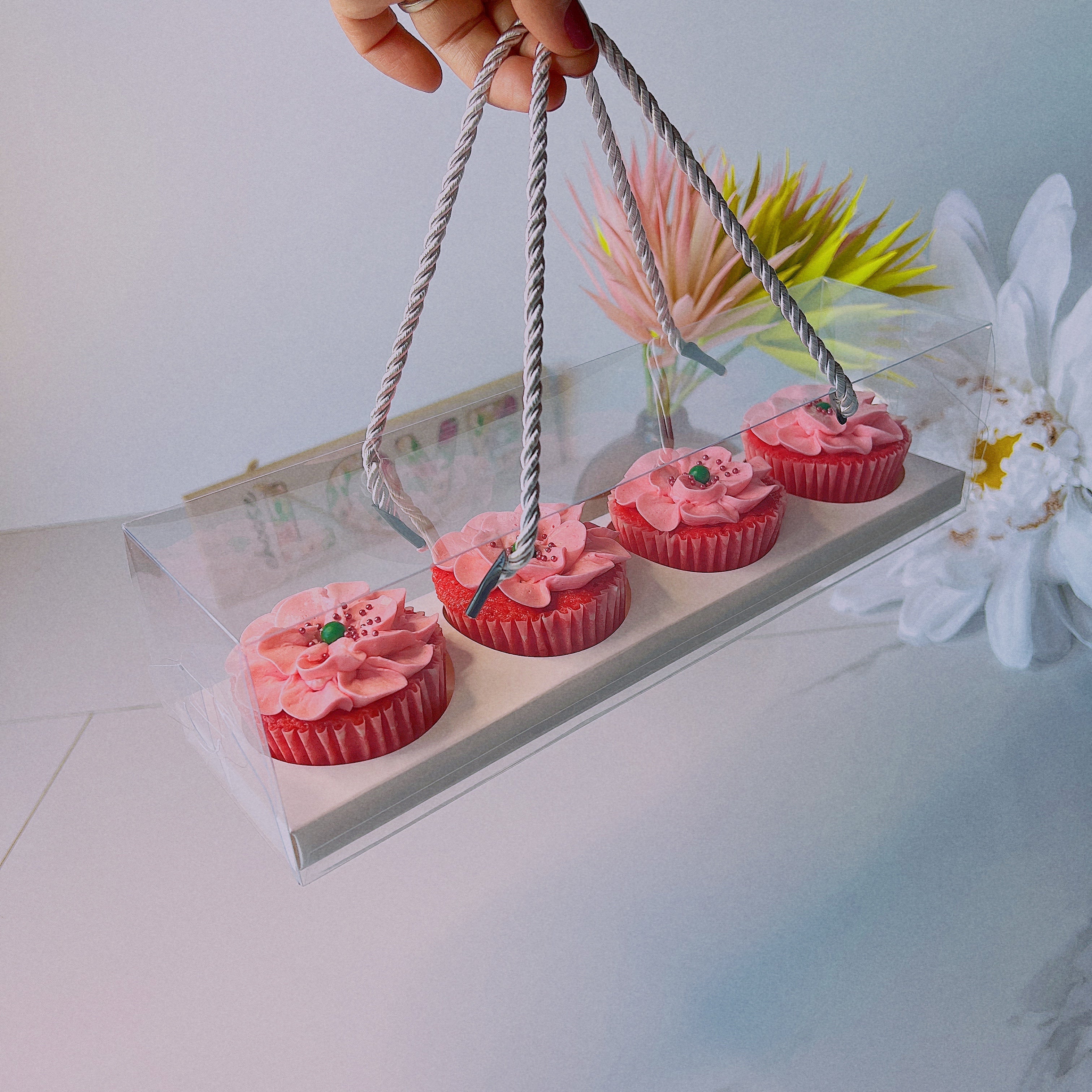 4 Cavity Cupcake Box