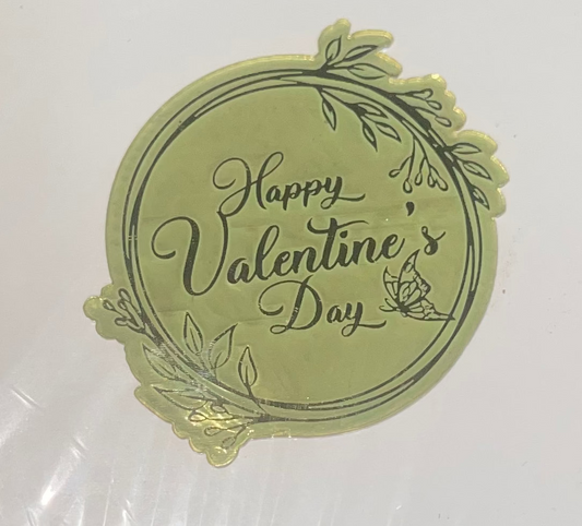 Gold Valentine Cake Charm