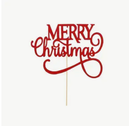 Merry Christmas Cake Topper