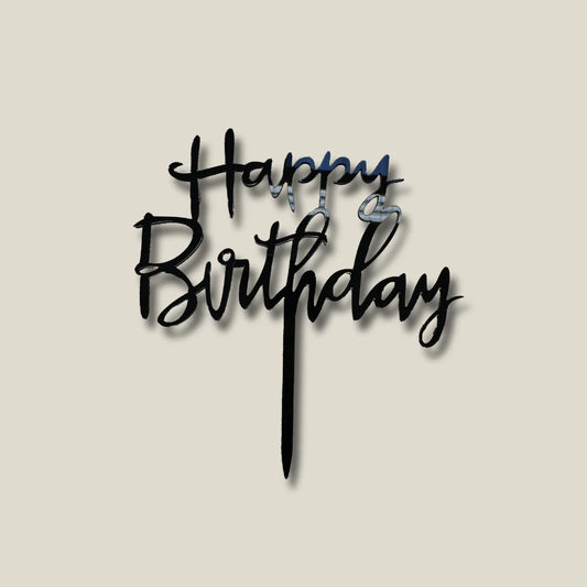 Happy Birthday Cake Topper -Style 01
