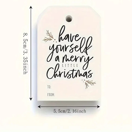Merry Christmas Blank Gift Tag