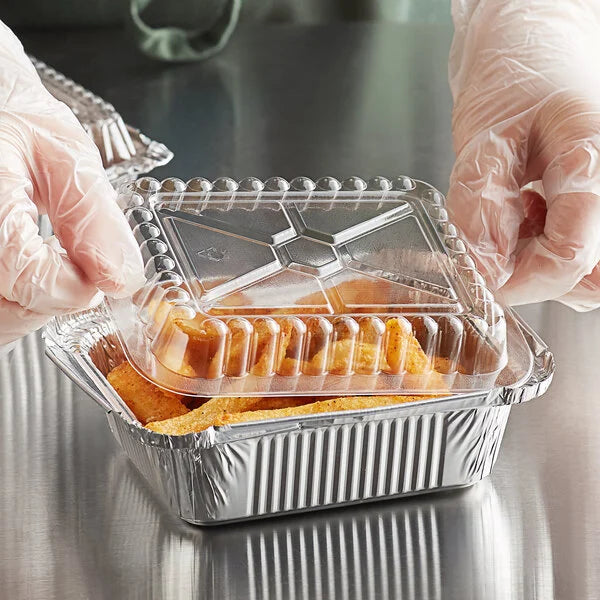 1lb.  Oblong Foil Containers with Lid