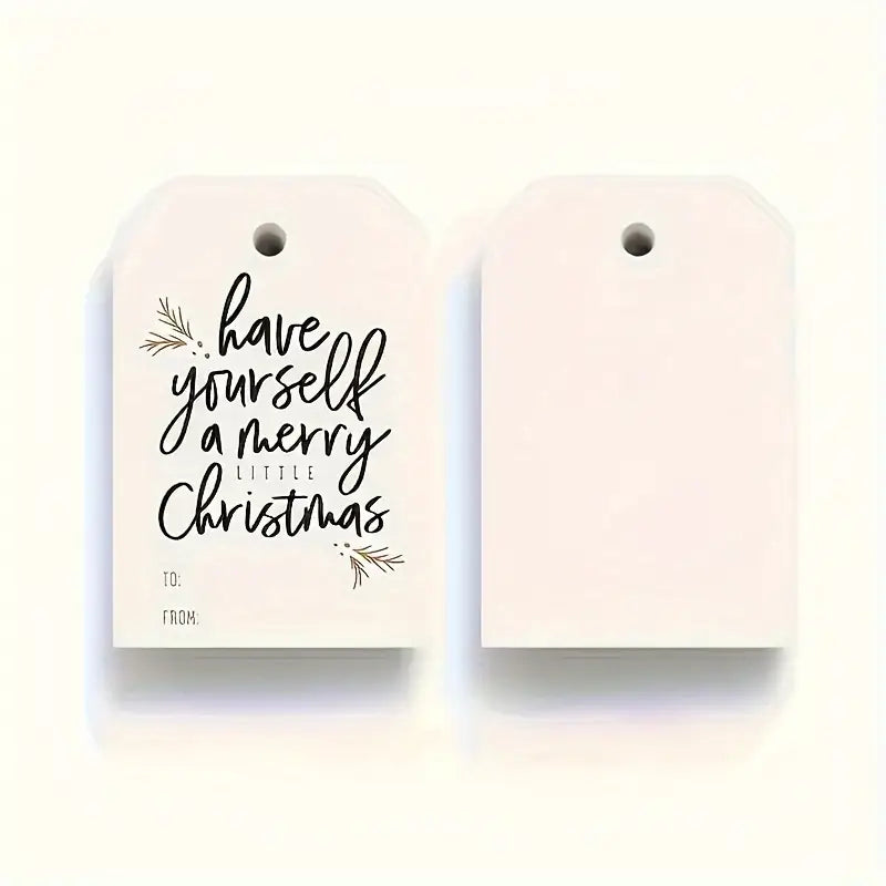 Merry Christmas Blank Gift Tag