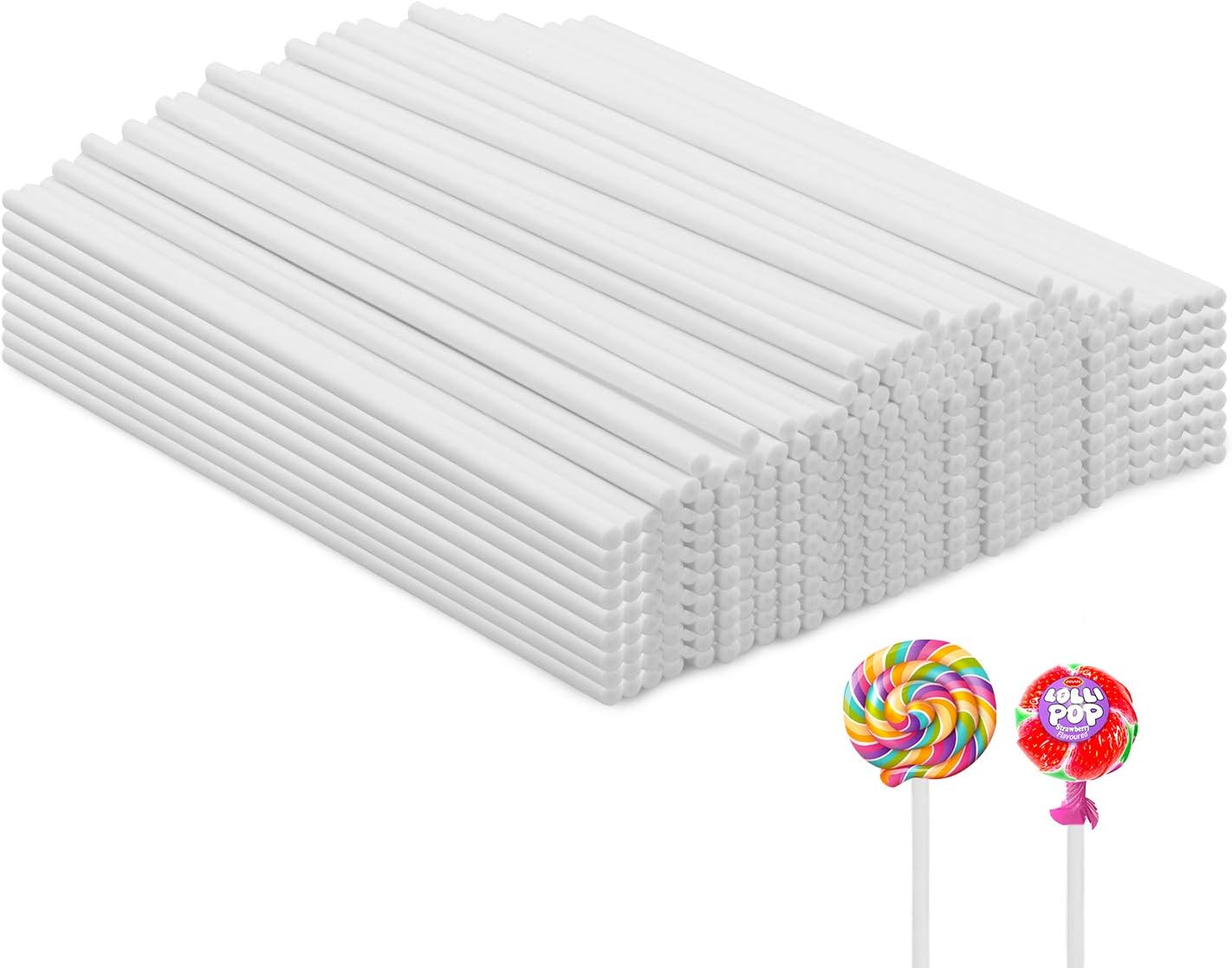 6 inch White Cake Pop  Sticks