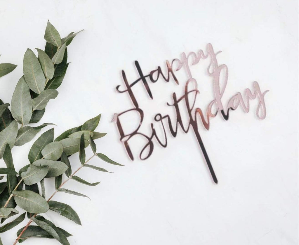 Happy Birthday Cake Topper -Style 01