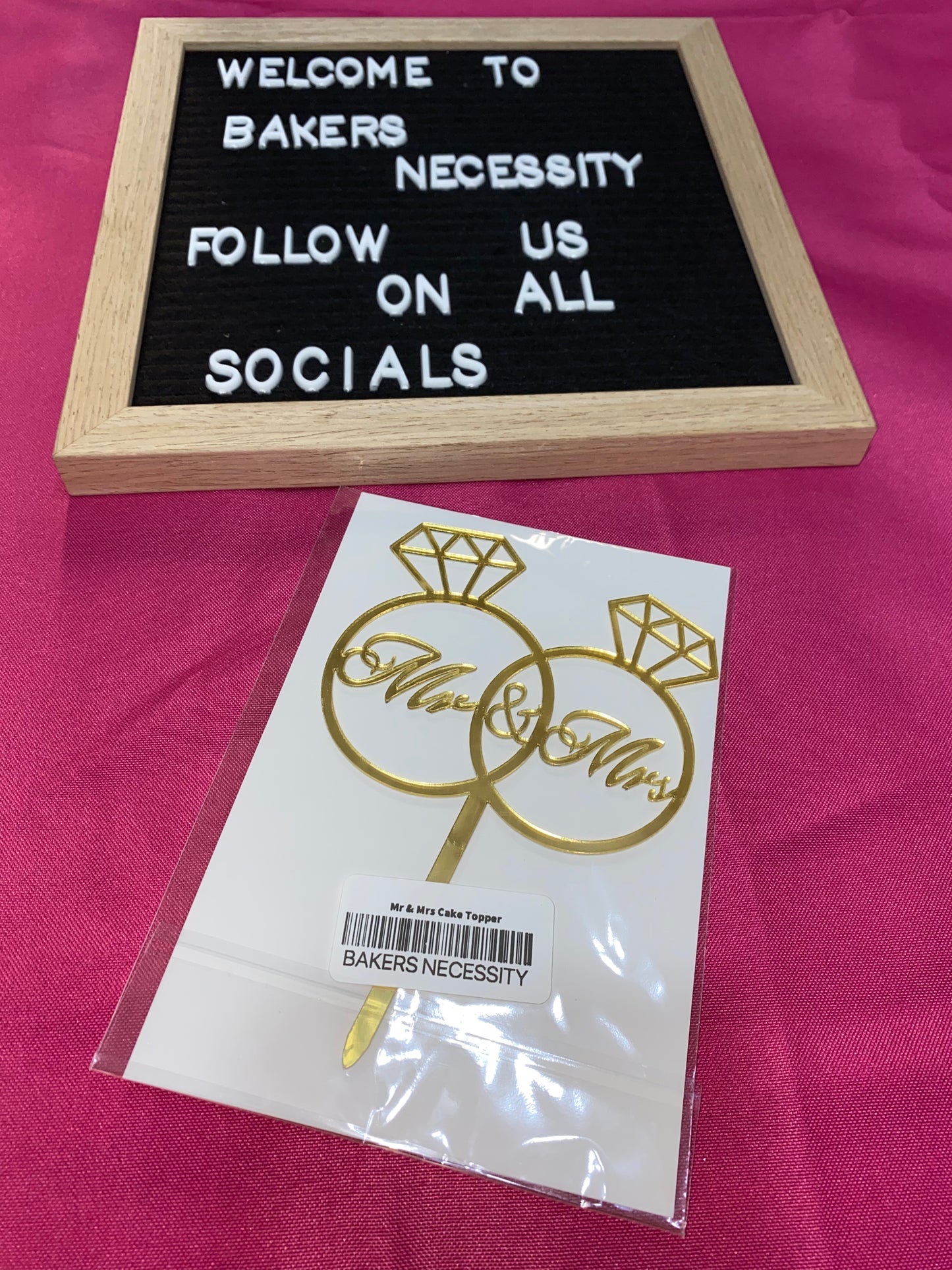 Mr & Mrs Cake Topper