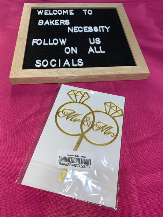 Mr & Mrs Cake Topper