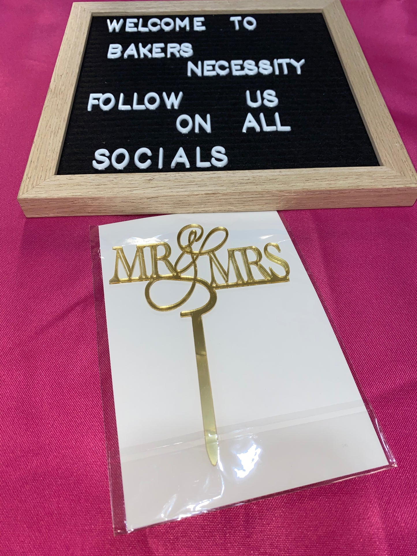 Mr & Mrs Cake Topper