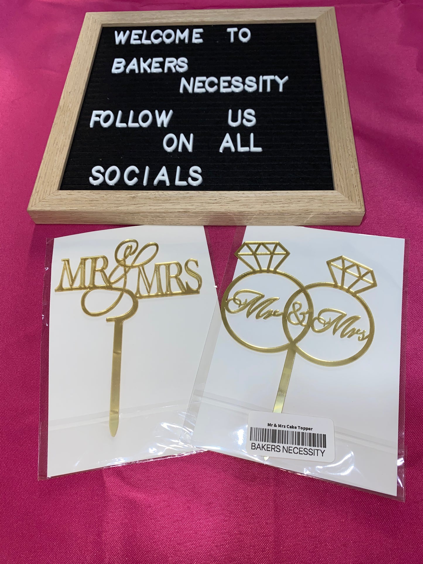 Mr & Mrs Cake Topper