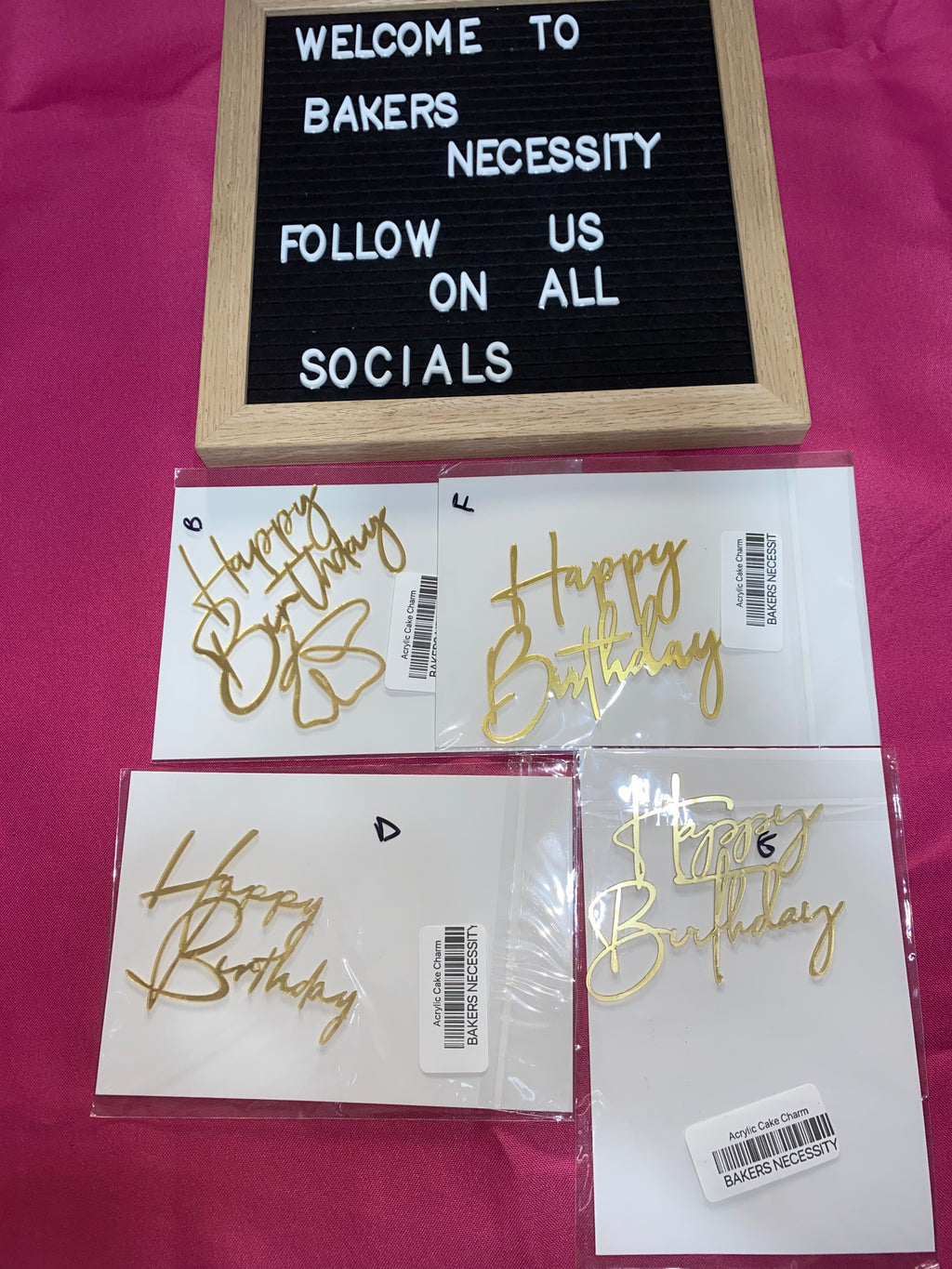 Happy Birthday Cake Side Charm