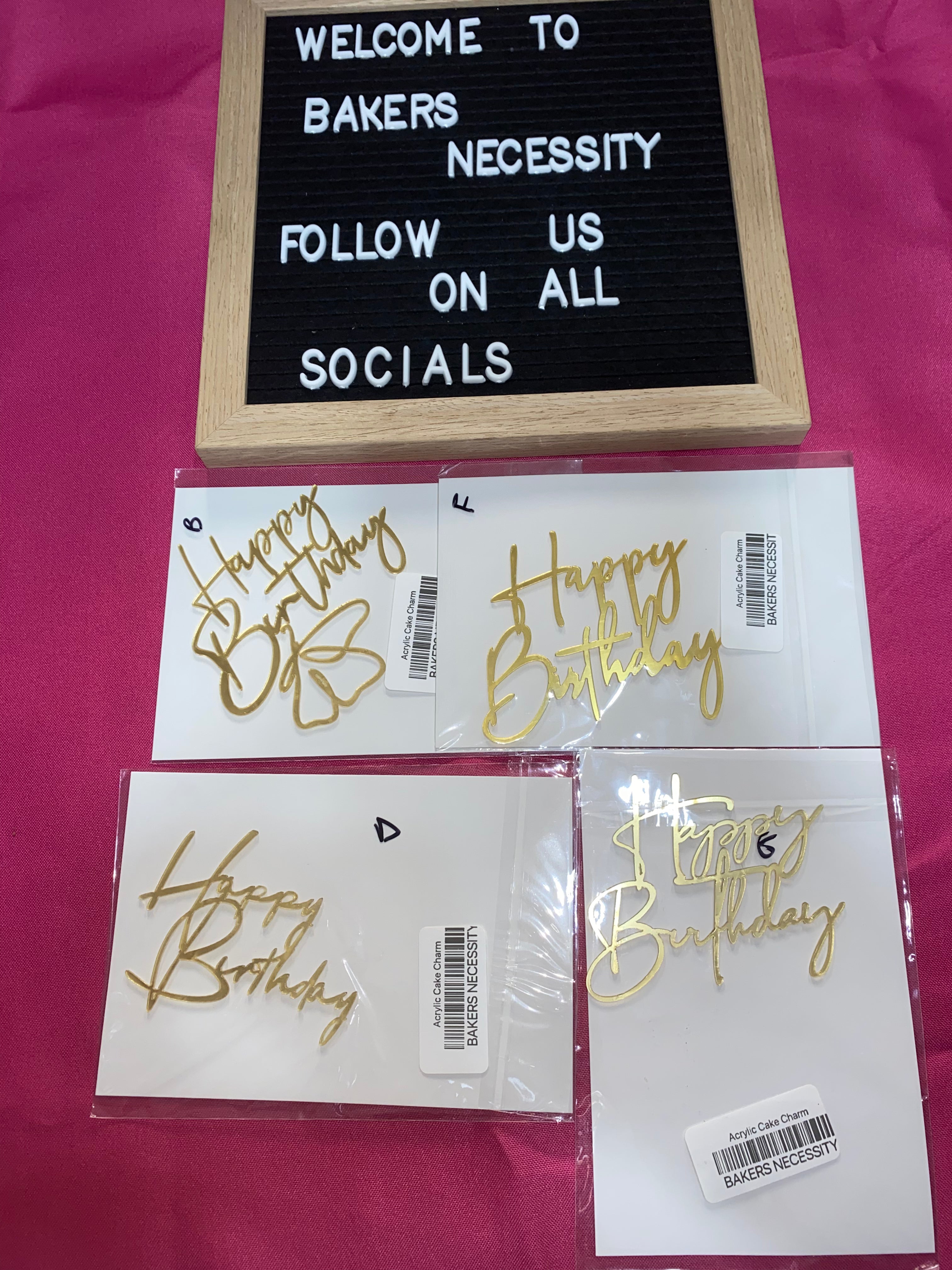 Happy Birthday Cake Side Charm