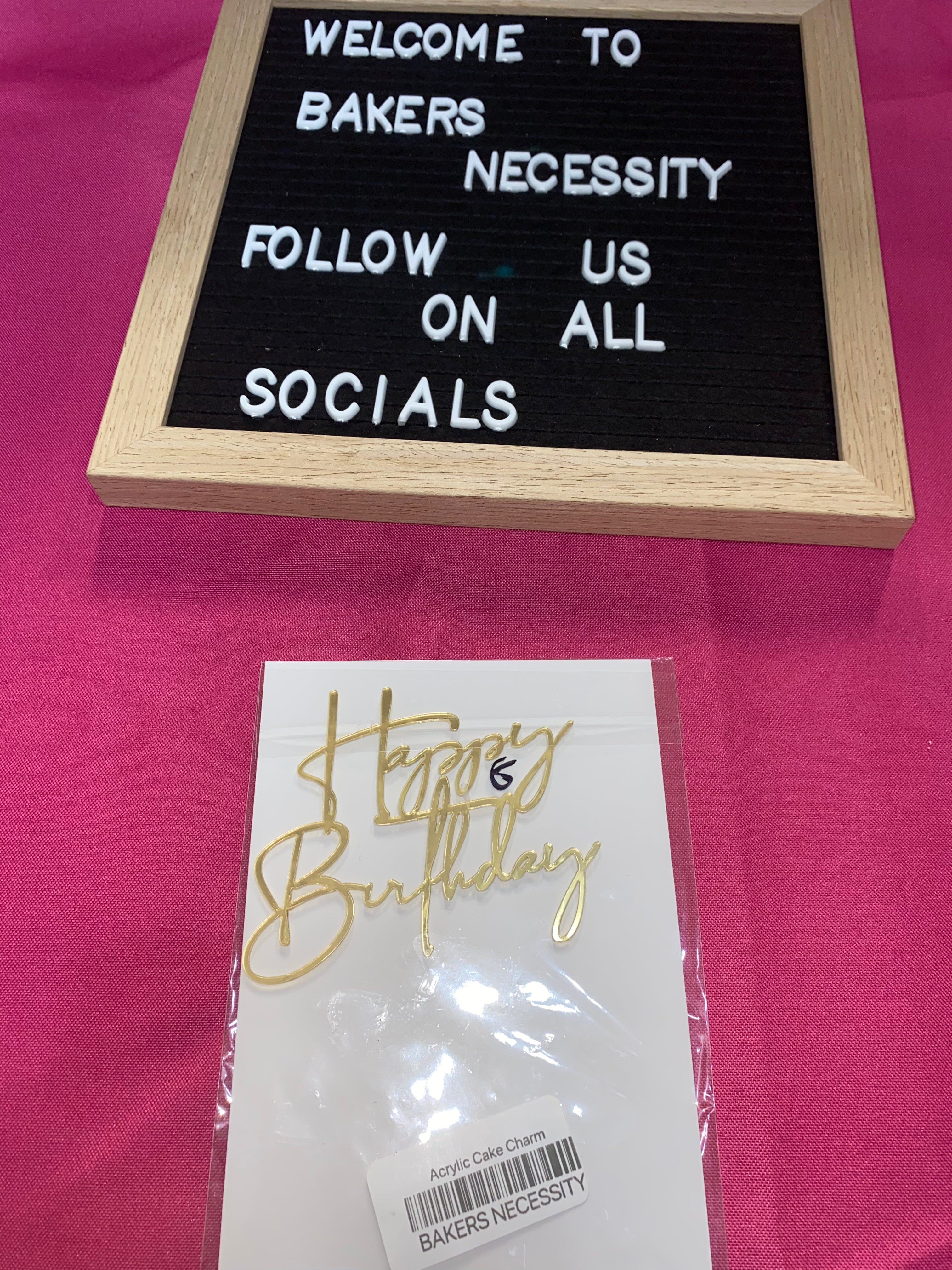 Happy Birthday Cake Side Charm