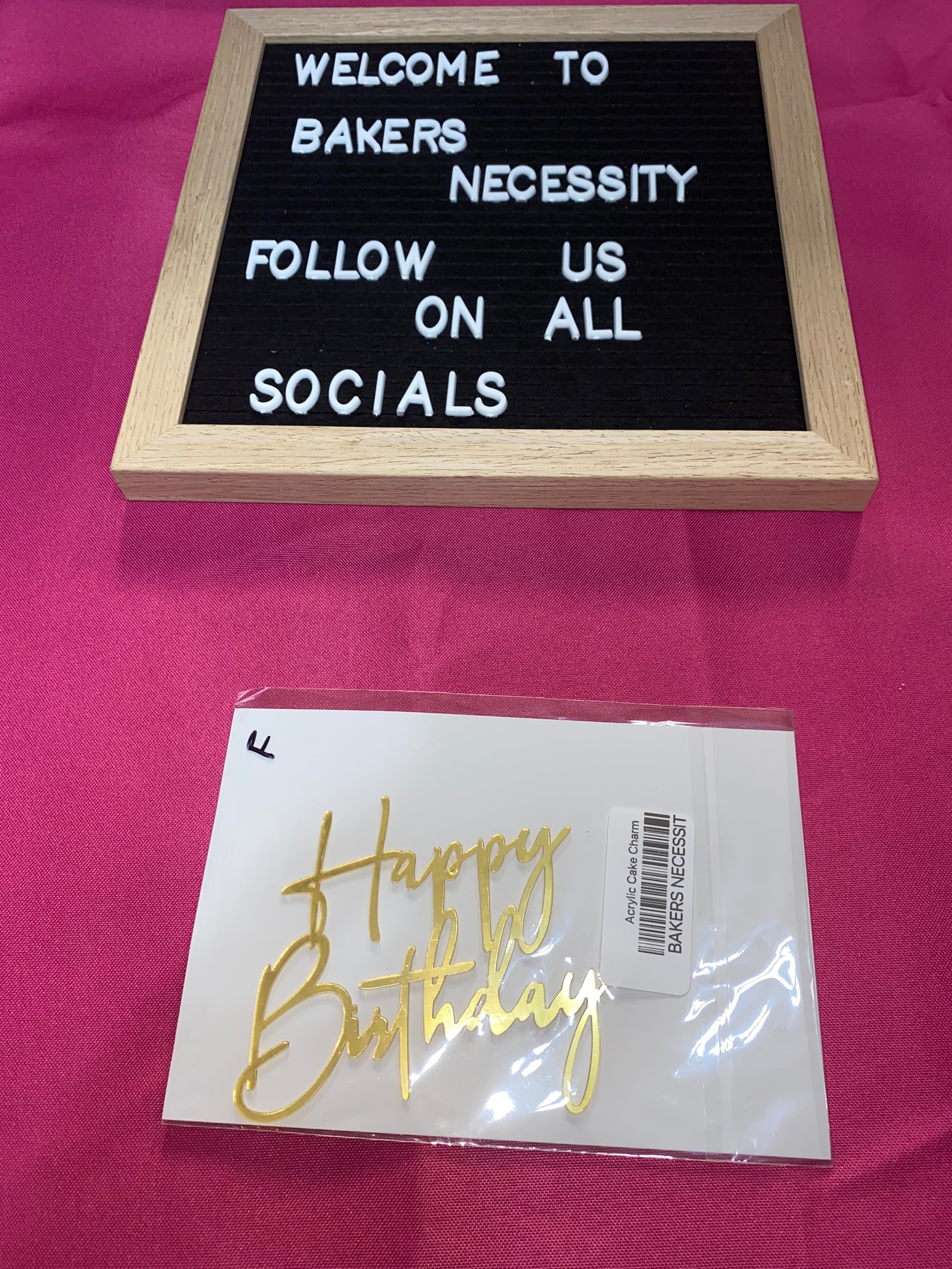 Happy Birthday Cake Side Charm