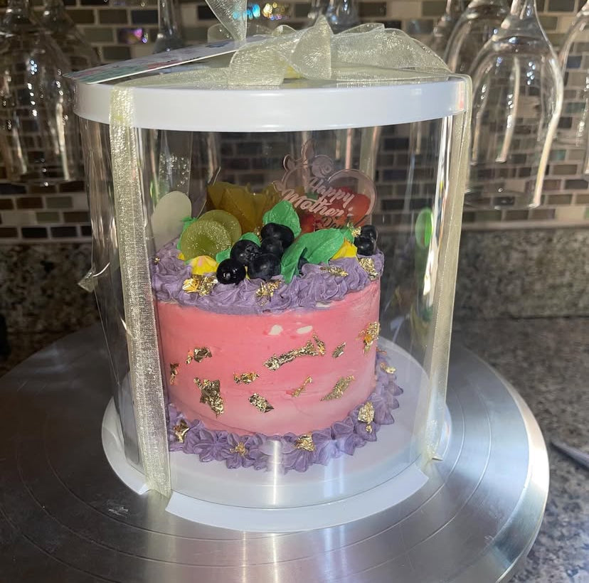 Clear  Round Cake Box