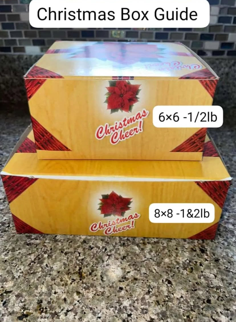 Poinsettia Christmas Cake Box