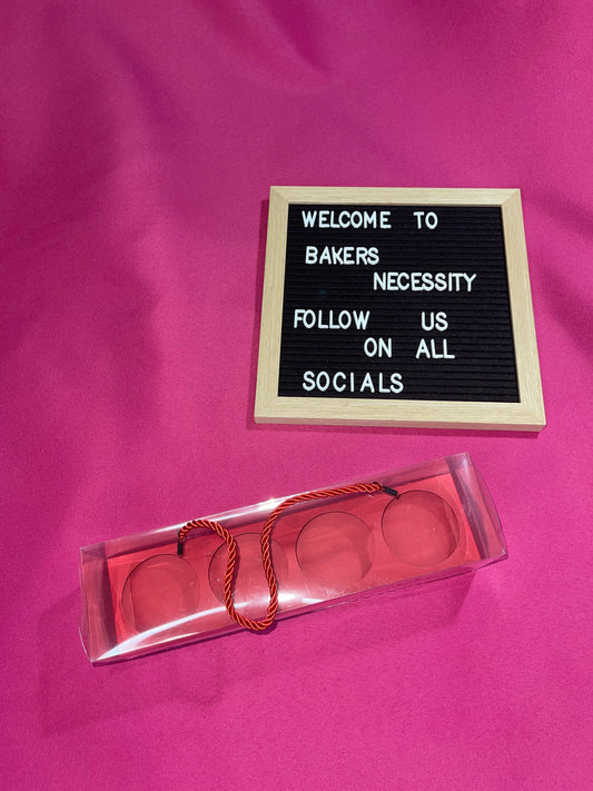 4 Clear Cavity Cupcake Box