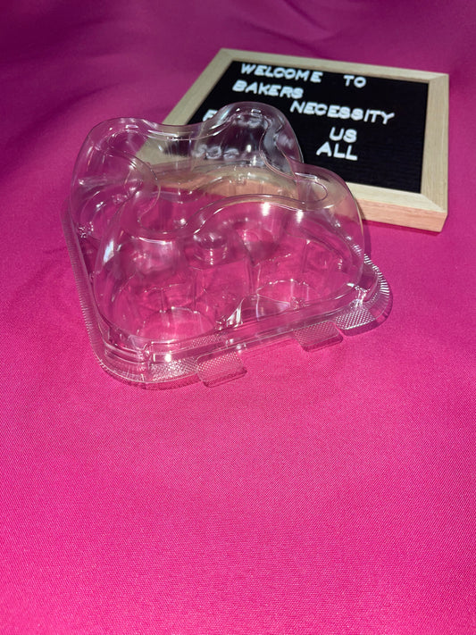 4ct.  Plastic Cupcake Container