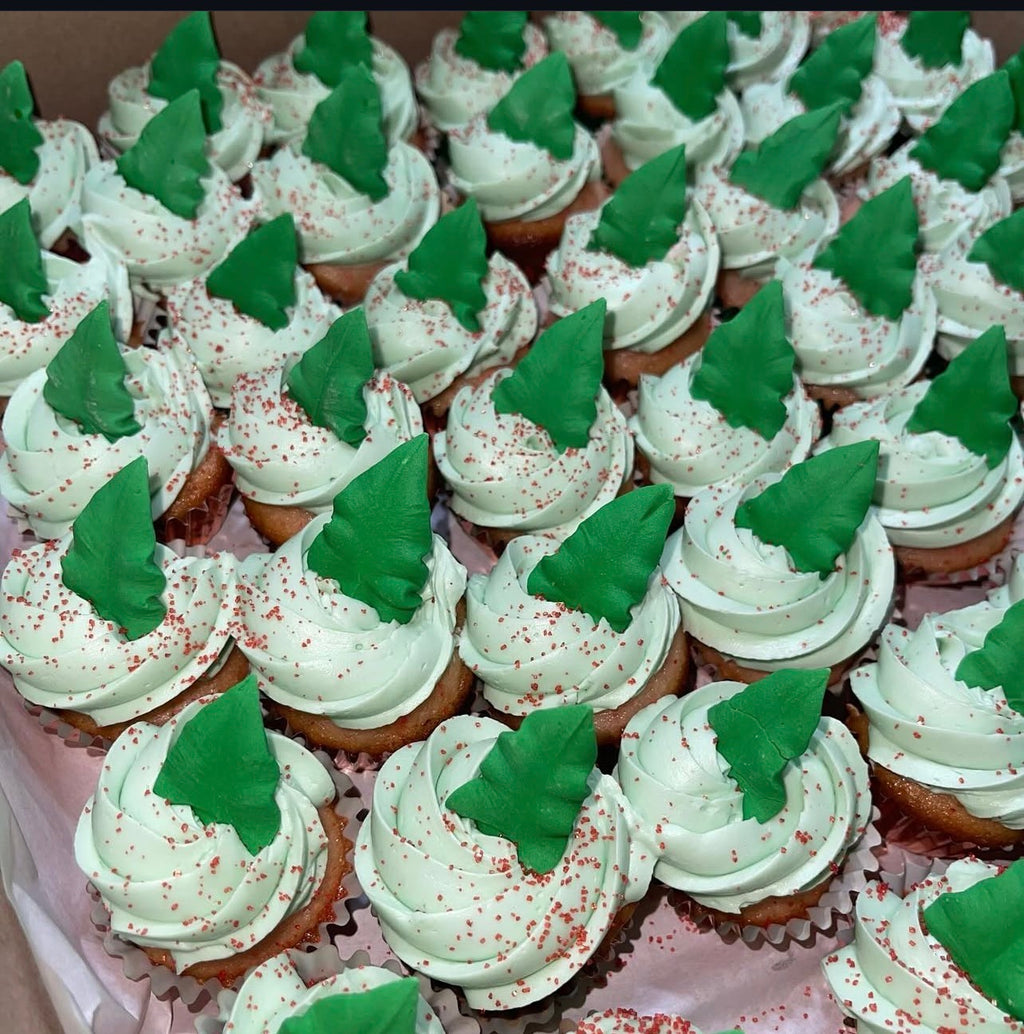 1-3/16" Royal Icing Rose Leaves