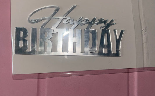 Happy Birthday Silver Cake Side Charm