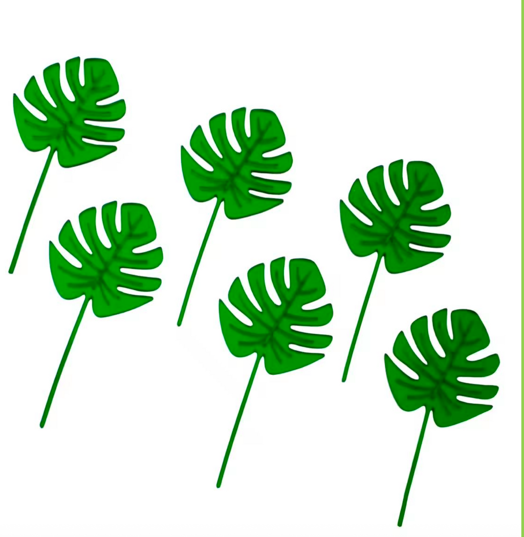 Green Leaf  Cupcake Topper