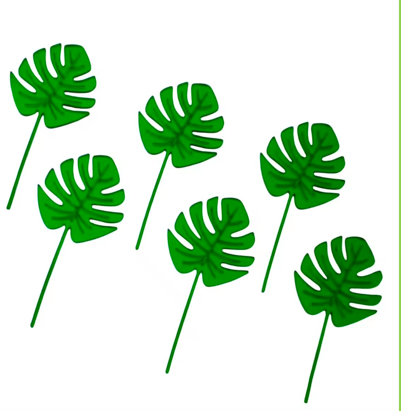 Green Leaf  Cupcake Topper