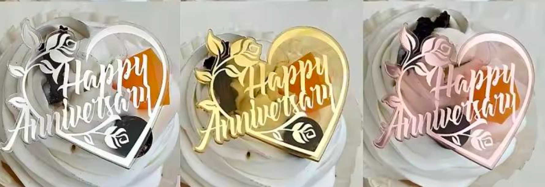 Happy Anniversary Cake Charm