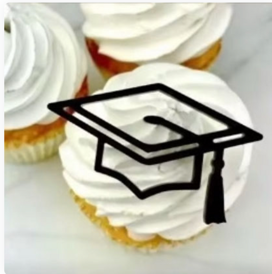 Graduation Cap Cupcake Toppers