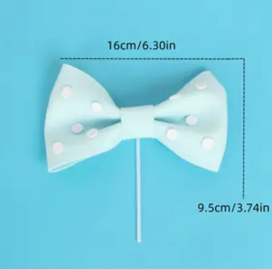 Blue Bow Cake Topper