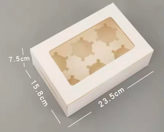 6 Cavity Cupcake Box