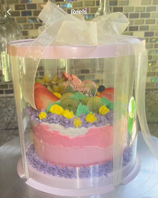 Clear  Round Cake Box