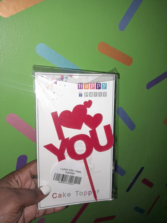 I LOVE YOU CAKE TOPPER