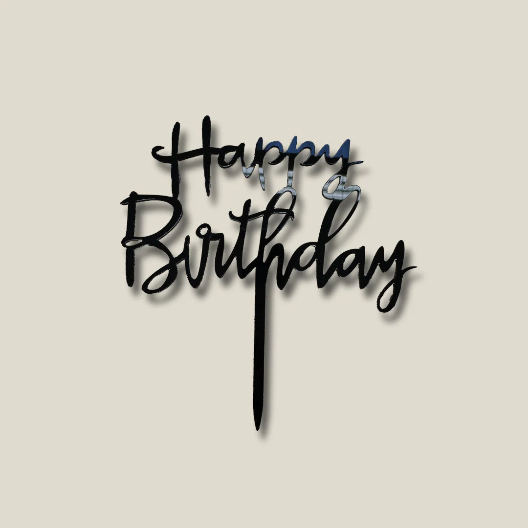 Happy Birthday Cake Topper -Style 01
