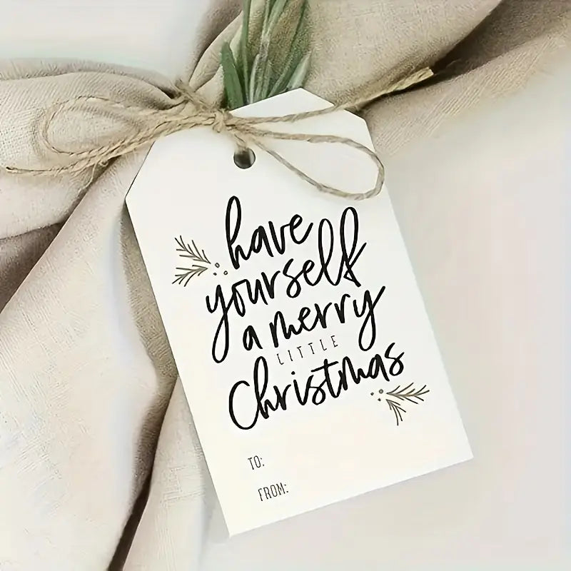 Merry Christmas Blank Gift Tag