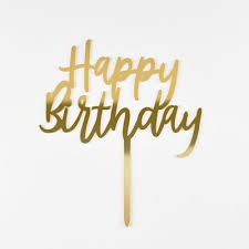Happy Birthday Cake Topper -Style 01